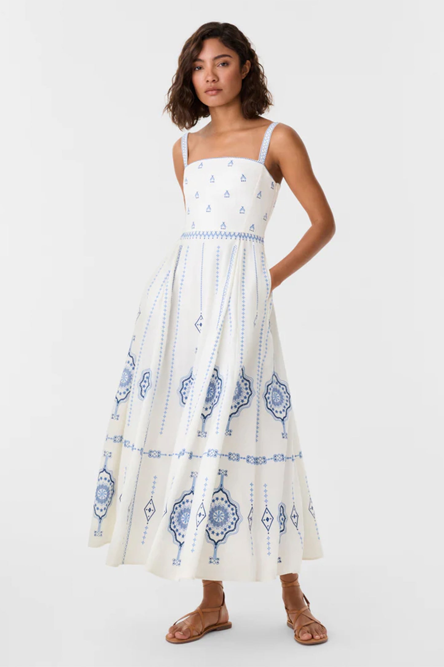 Aneeda Celestial Embroidery Dress