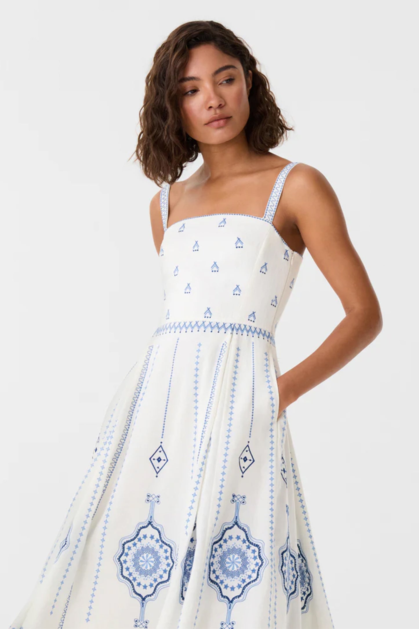 Aneeda Celestial Embroidery Dress