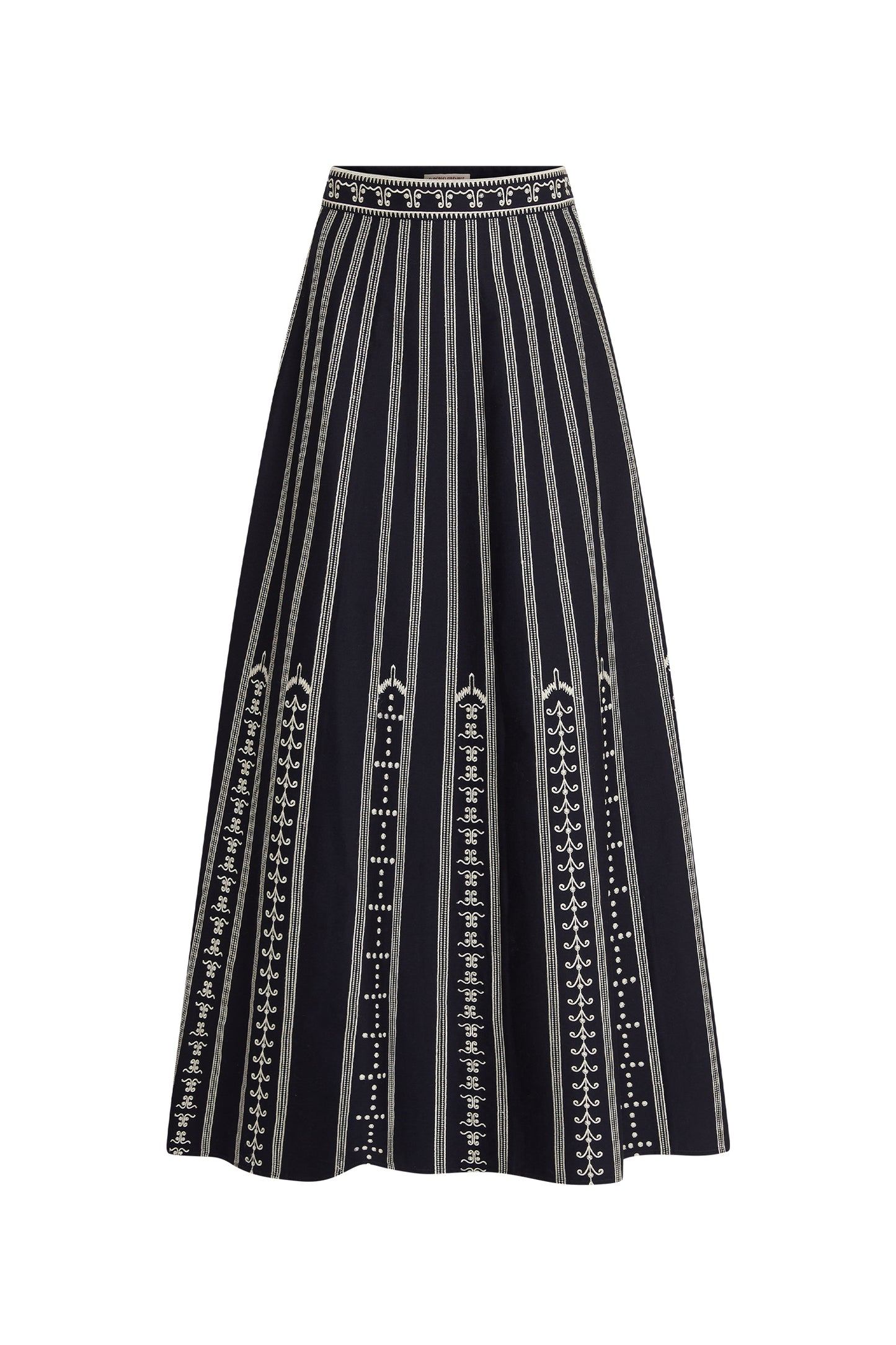 Camille Greek Mask Embroidery Skirt