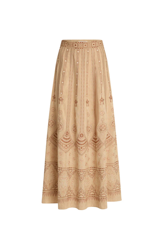 Camille Meridiana Embroidered Skirt