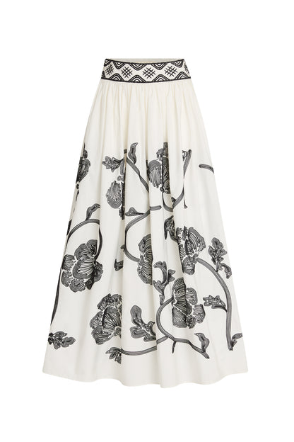 Ombretta 1 Peony Embroidery Skirt