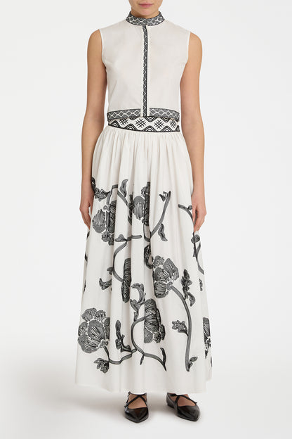 Andorra Peony Embroidery Top