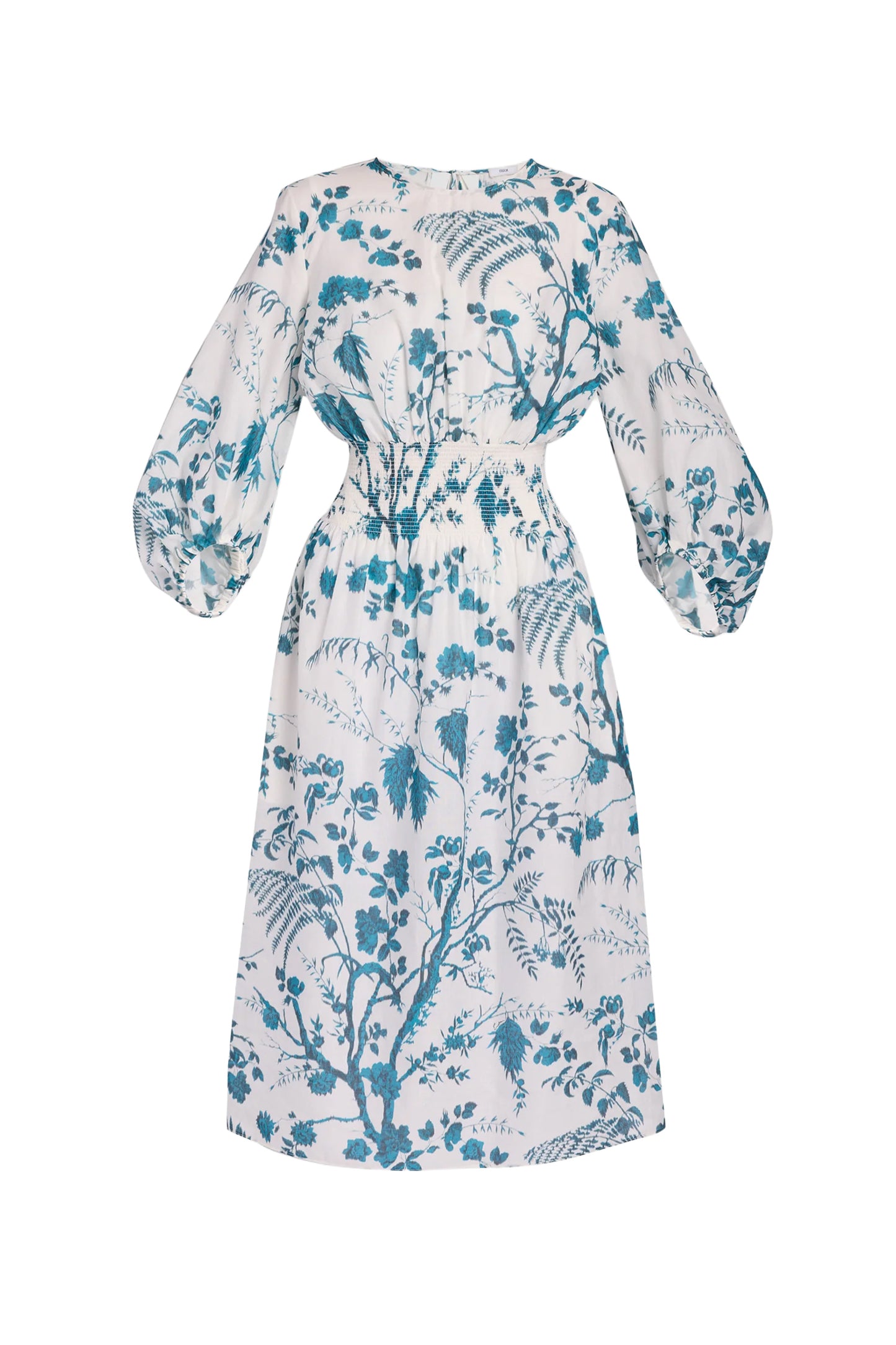Botanical Fit and Flared Midi Dress