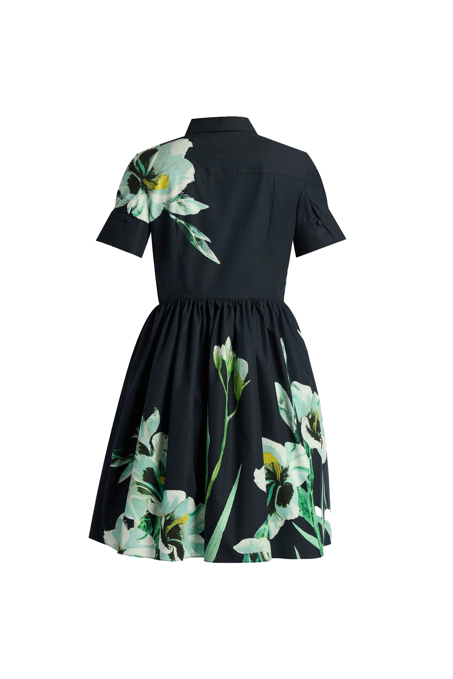 Floral Cotton Mini Short Sleeve Dress