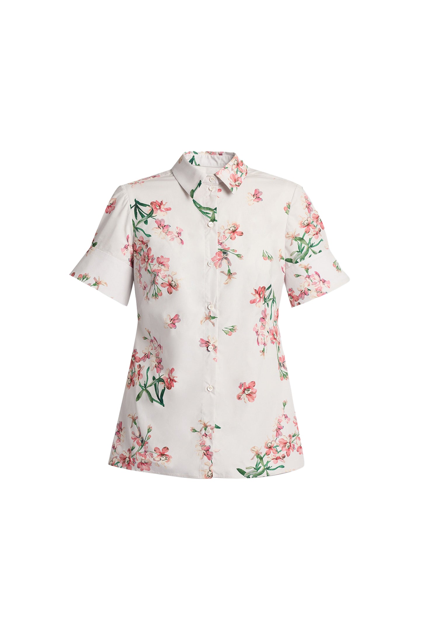 Floral Short Sleeve Cotton Shirt