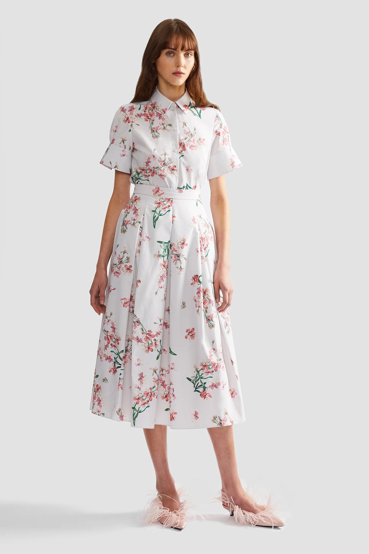 Floral Short Sleeve Cotton Shirt
