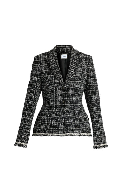 Tweed Fitted Single Blazer