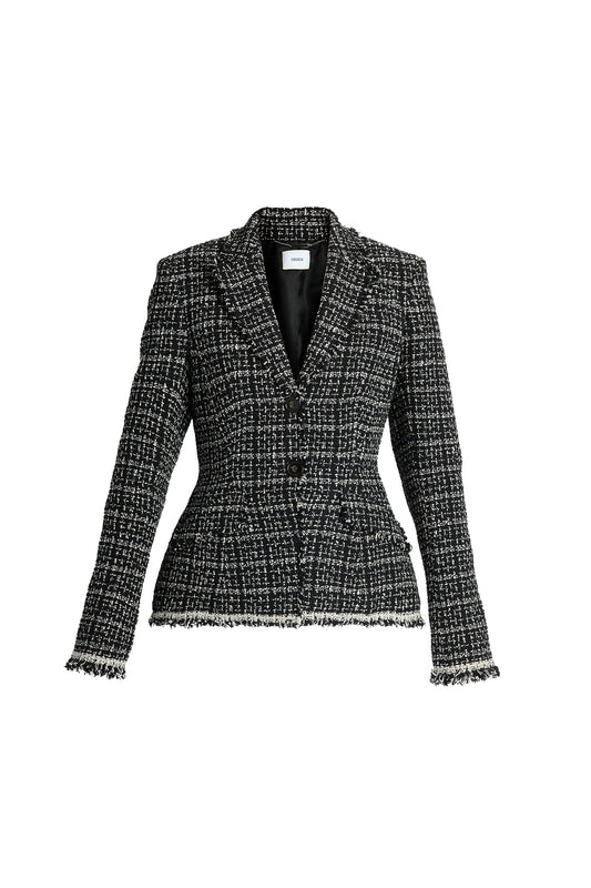 Tweed Fitted Single Blazer