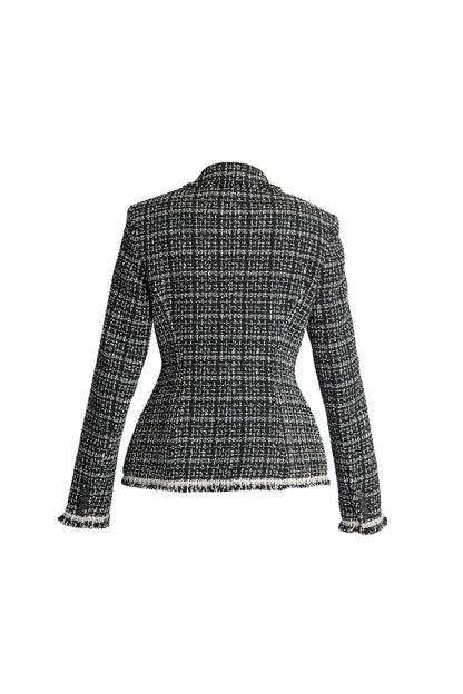 Tweed Fitted Single Blazer