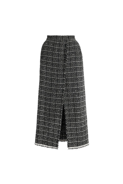Tweed Midi Pencil Skirt