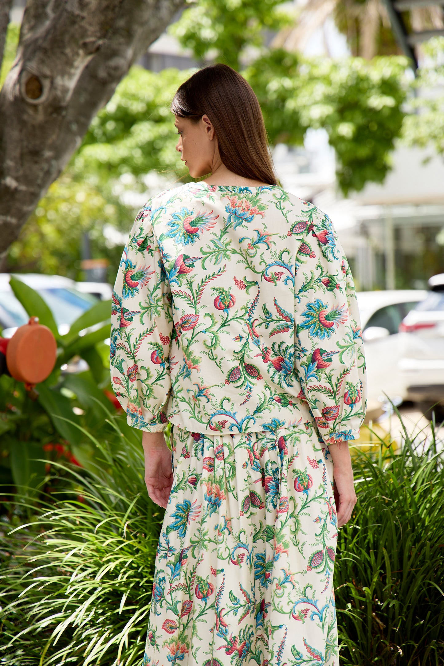 Boxy Fit Top with Puff Sleeves