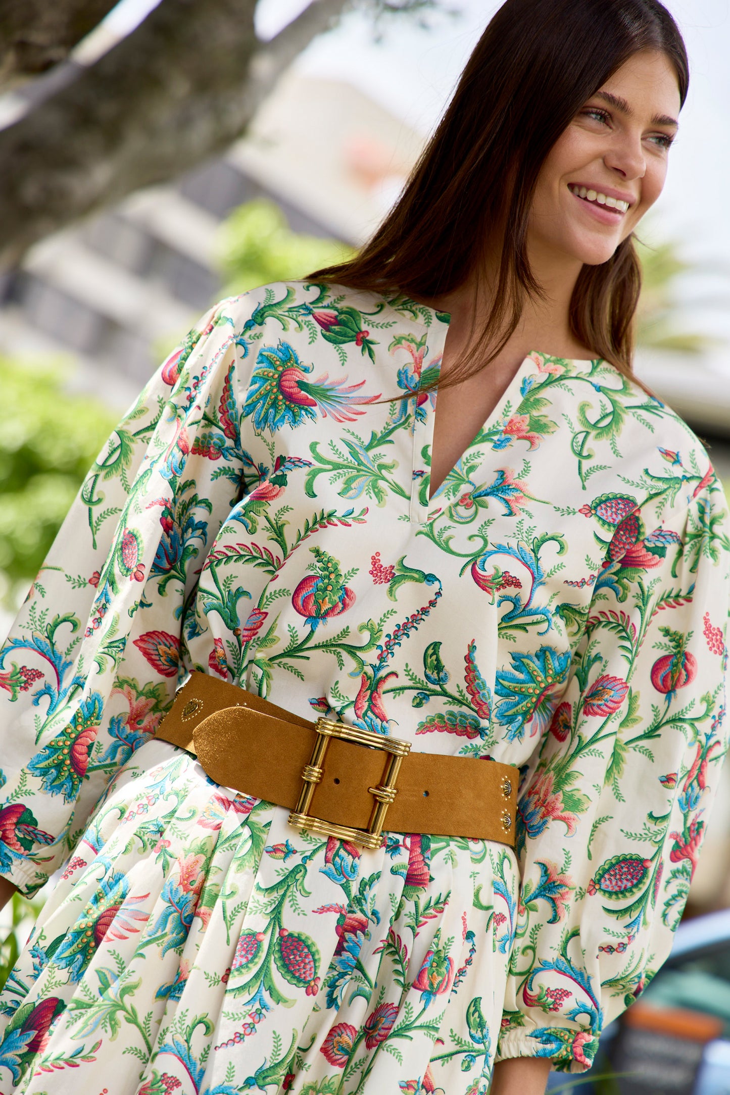 Boxy Fit Top with Puff Sleeves