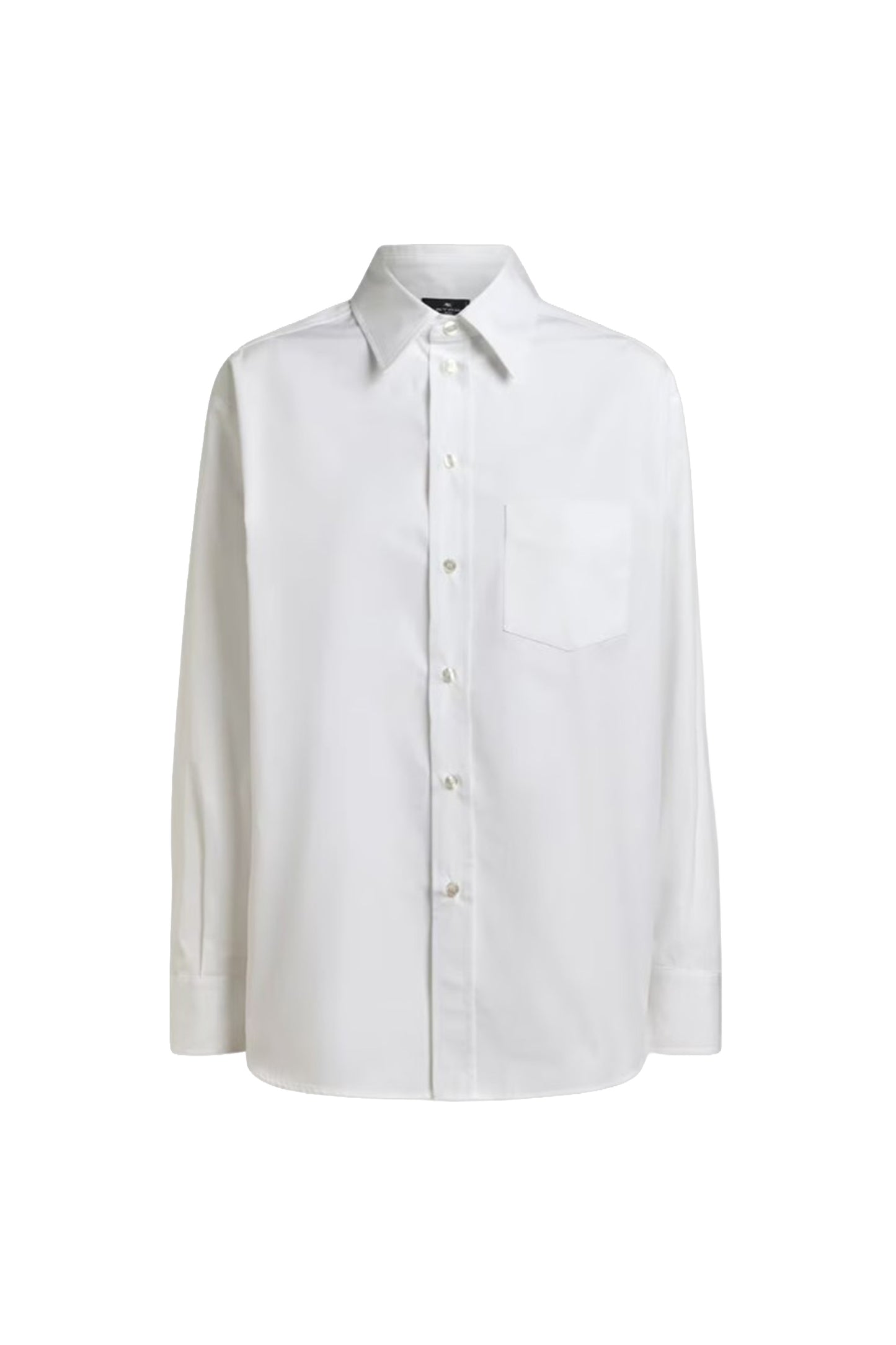 Cotton Silk Shirt with Paisley Print Back