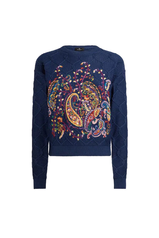 Crewneck Sweater with Motif