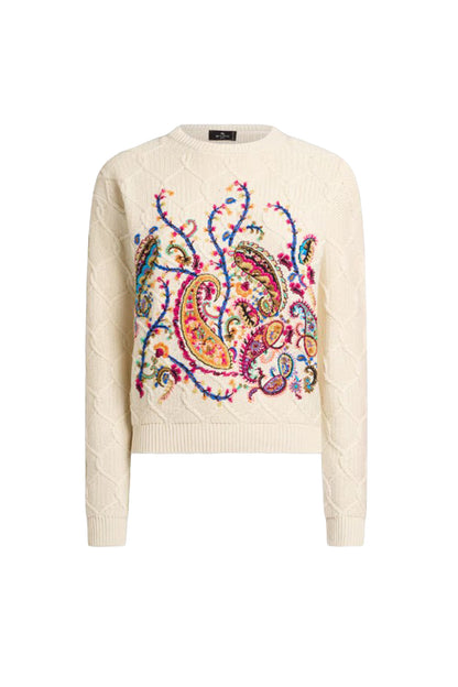 Crewneck Sweater with Motif