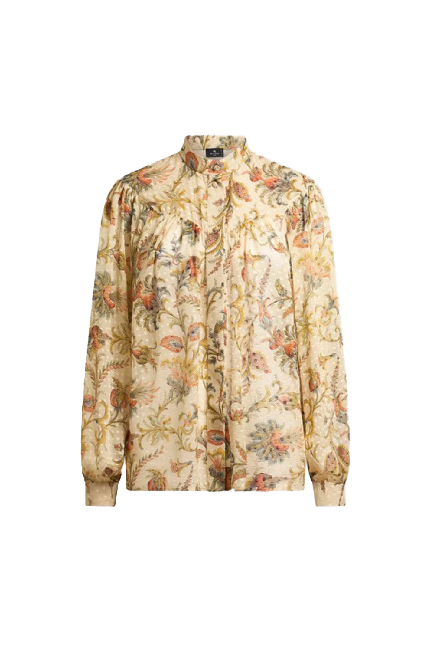 Flared Shirt with Pleating Detail