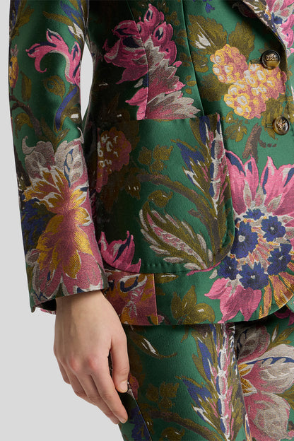 Floral Print Fitted Jacket