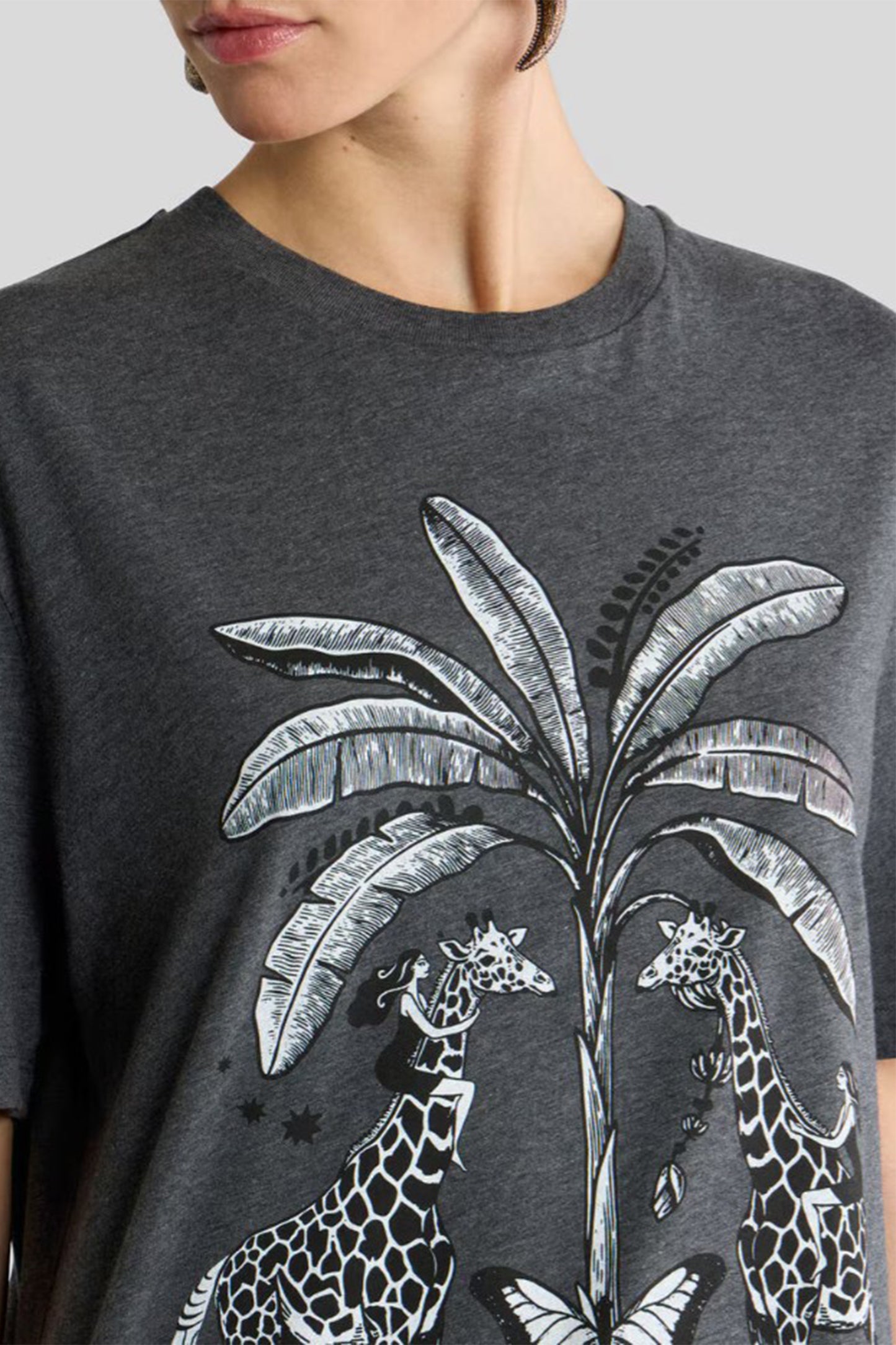 Giraffe Print Jersey T-Shirt