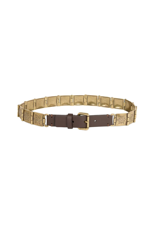 Metal Leather Belt