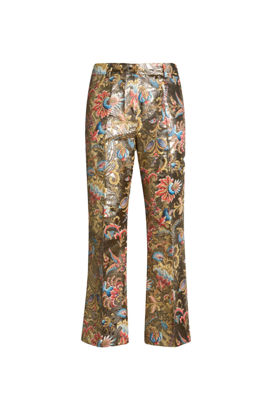 Metallic Flare Trouser