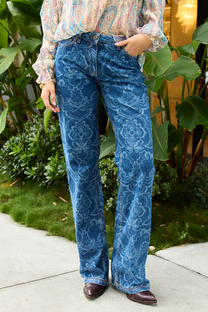 Motif Denim Jean