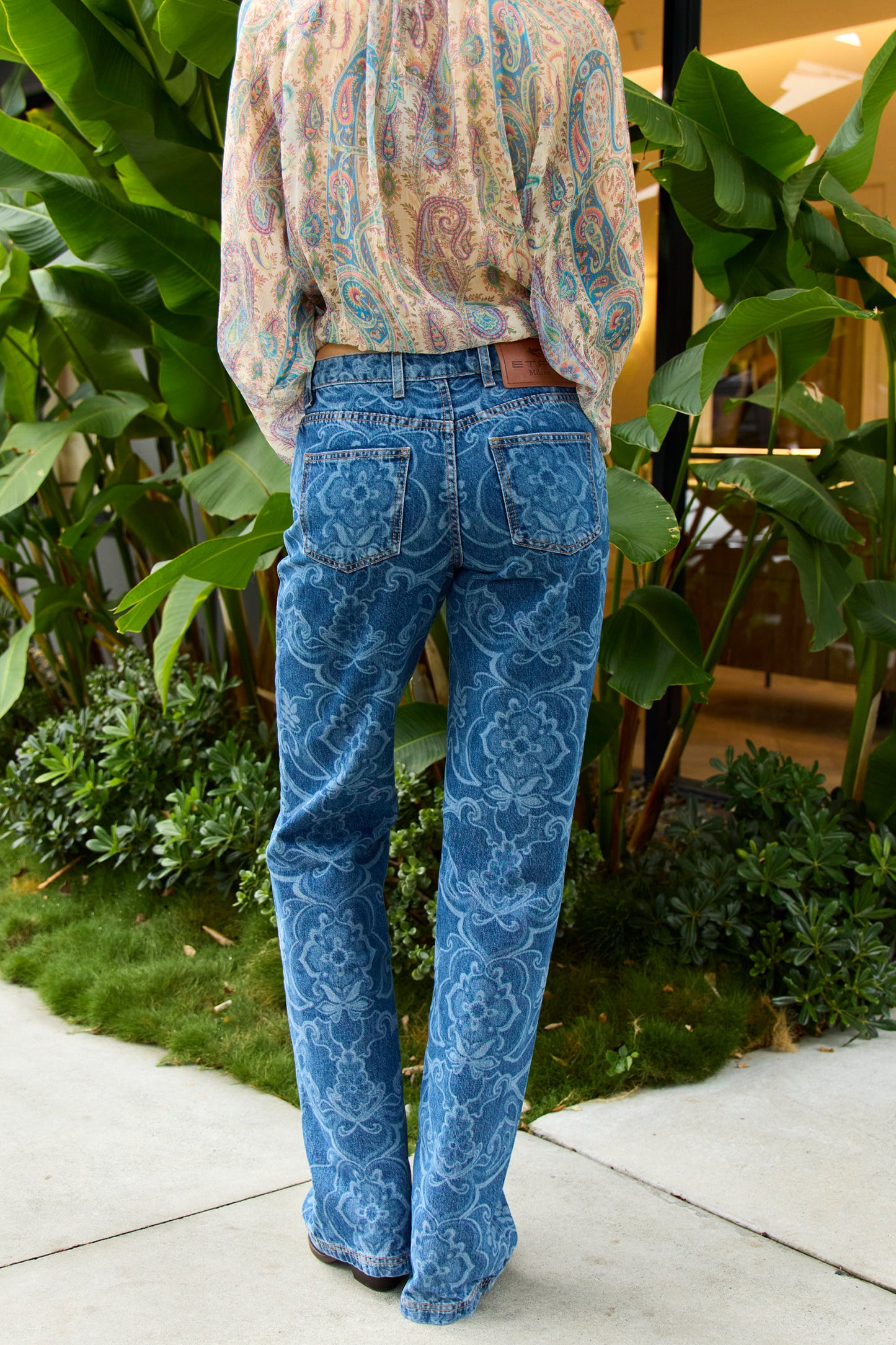 Motif Denim Jean