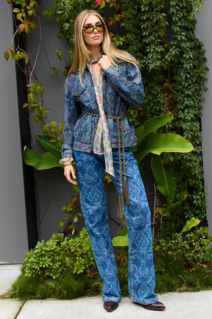 Motif Denim Jean