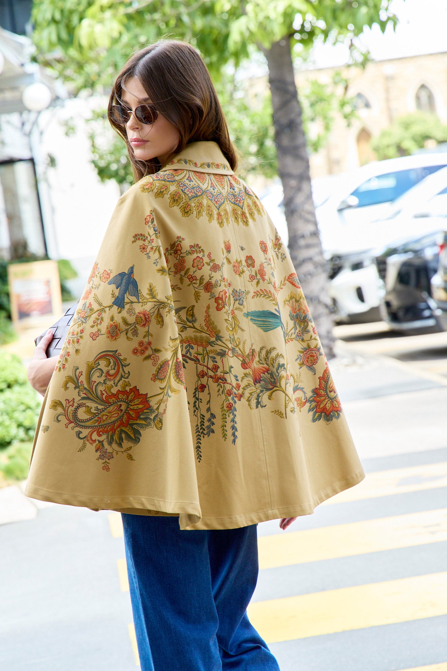 Belted Cape with Print