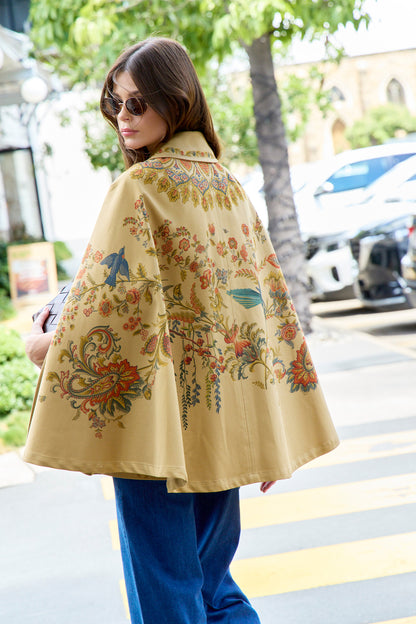 Belted Cape with Print