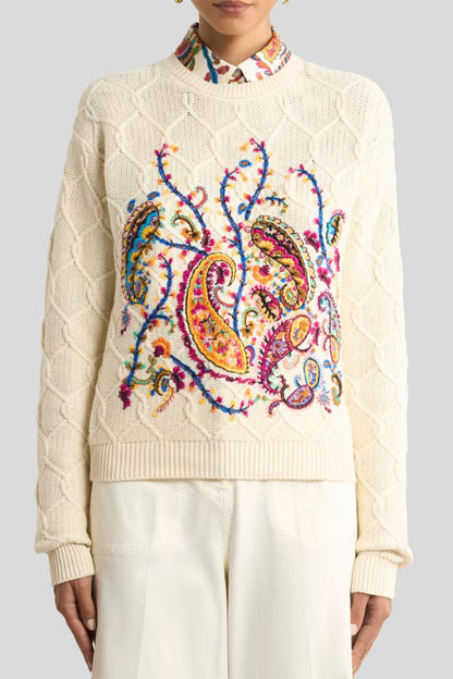 Crewneck Sweater with Motif