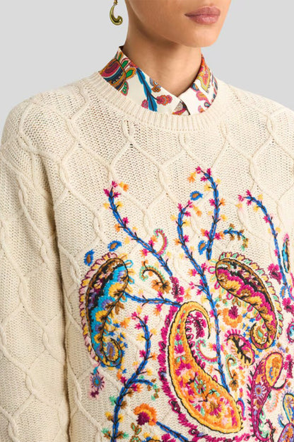 Crewneck Sweater with Motif