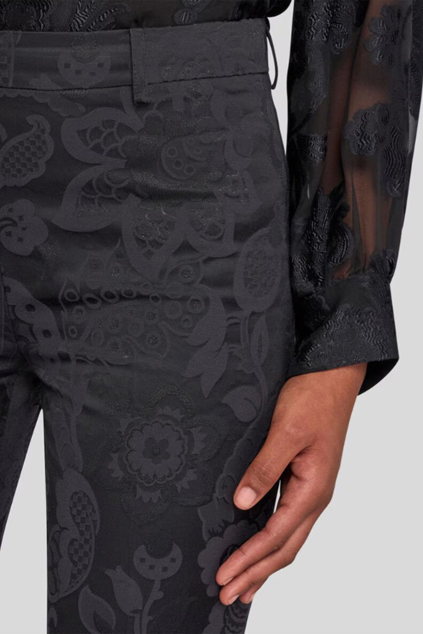 Tone on Tone Jacquard Trouser