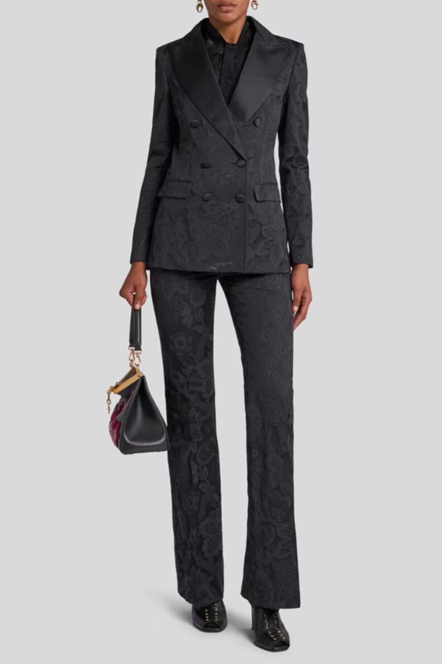 Tone on Tone Jacquard Trouser
