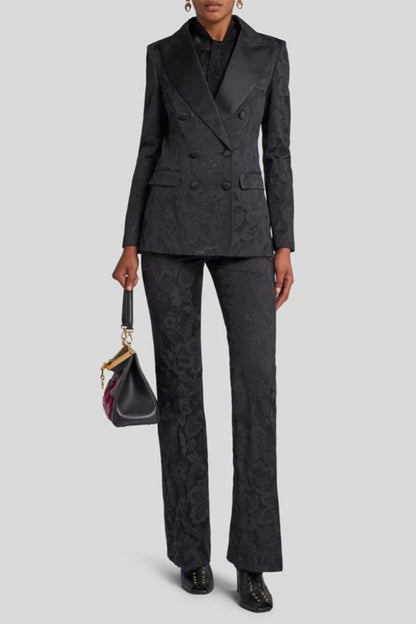 Tone on Tone Jacquard Trouser
