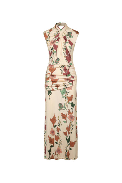 Hibiscus Compass Ankle Dress
