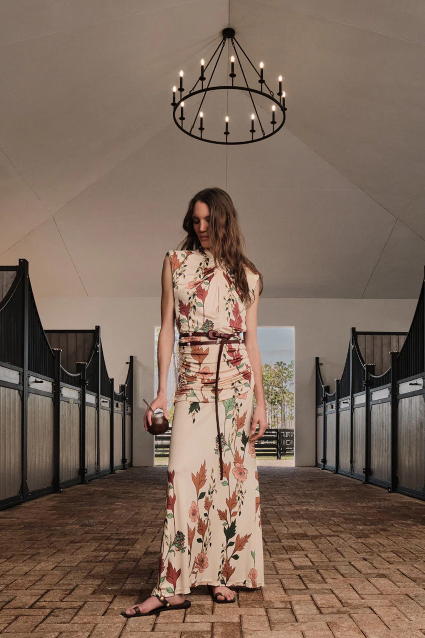 Hibiscus Compass Ankle Dress
