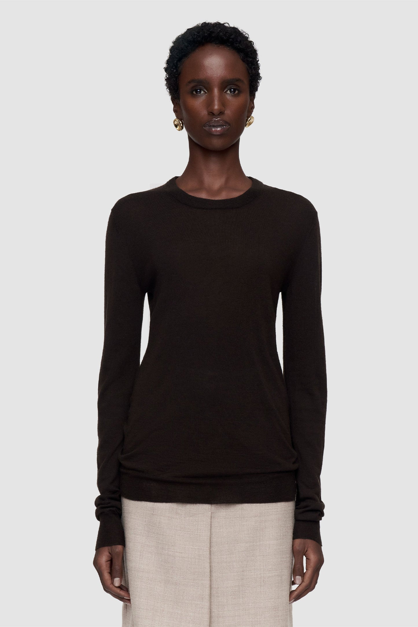 Round Neck L/S Cashair Sweater
