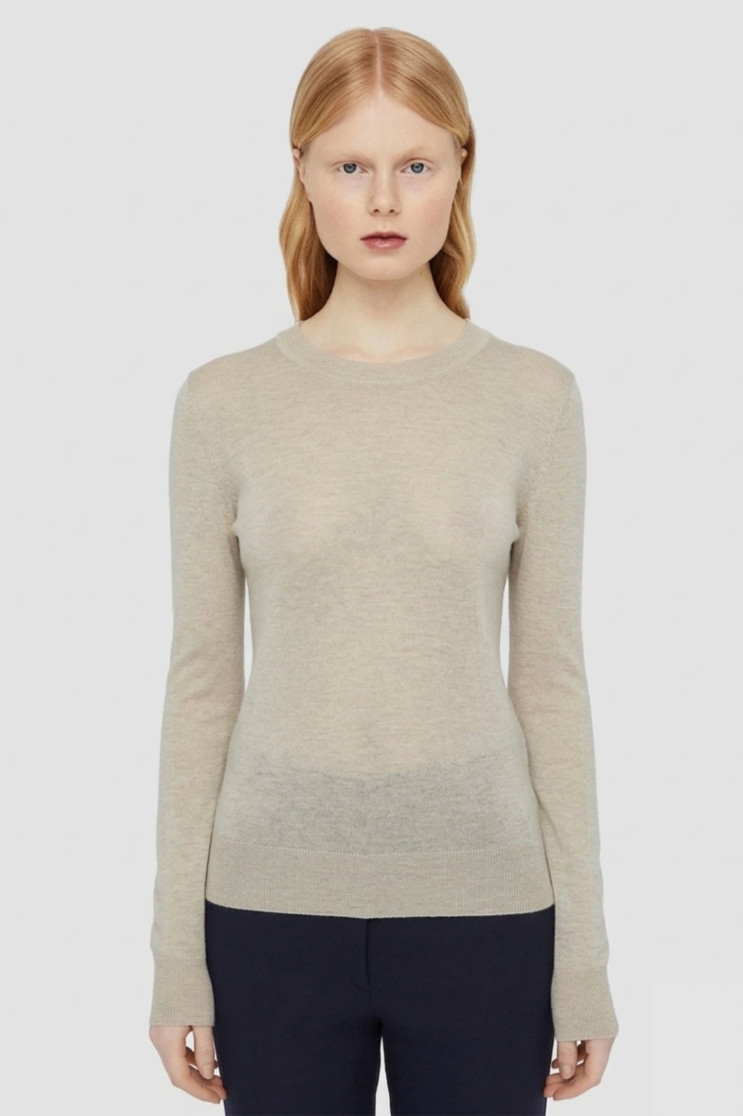 Round Neck L/S Cashair Sweater