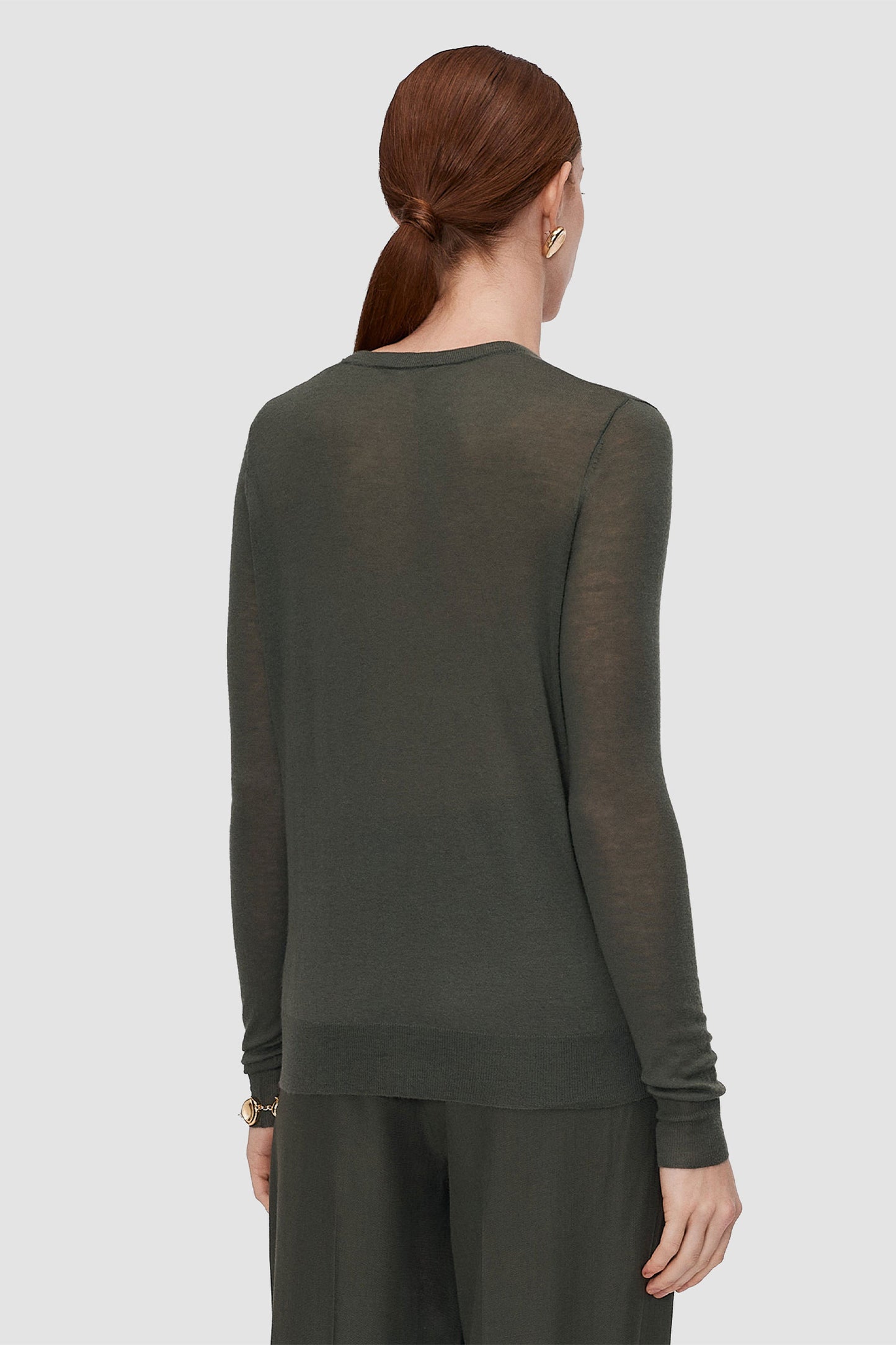 V-Neck L/S Cashair Sweater