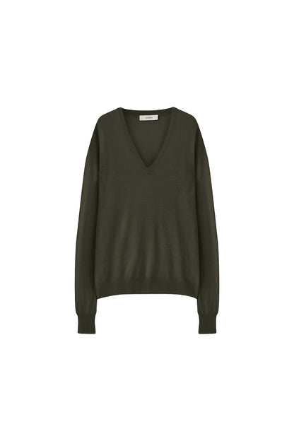 V-Neck L/S Cashair Sweater
