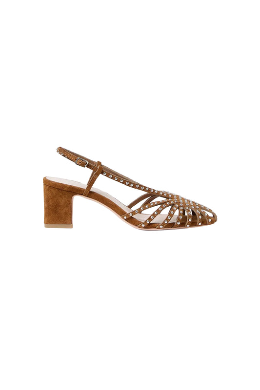 Priscilla Lattice Slingback Mid Heel