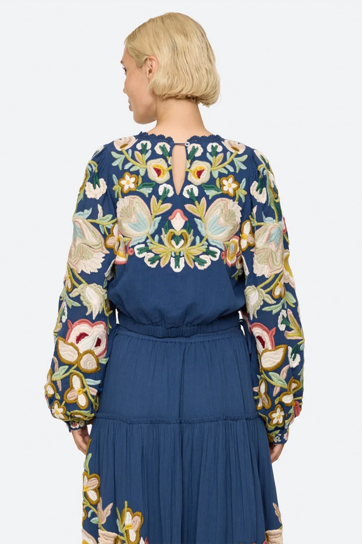 Wilhelminia Embroidered L/SLV Top