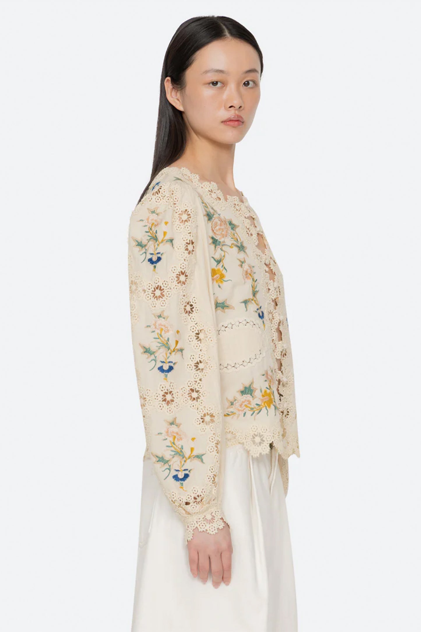 Adonna Emb L/Slv Blouse