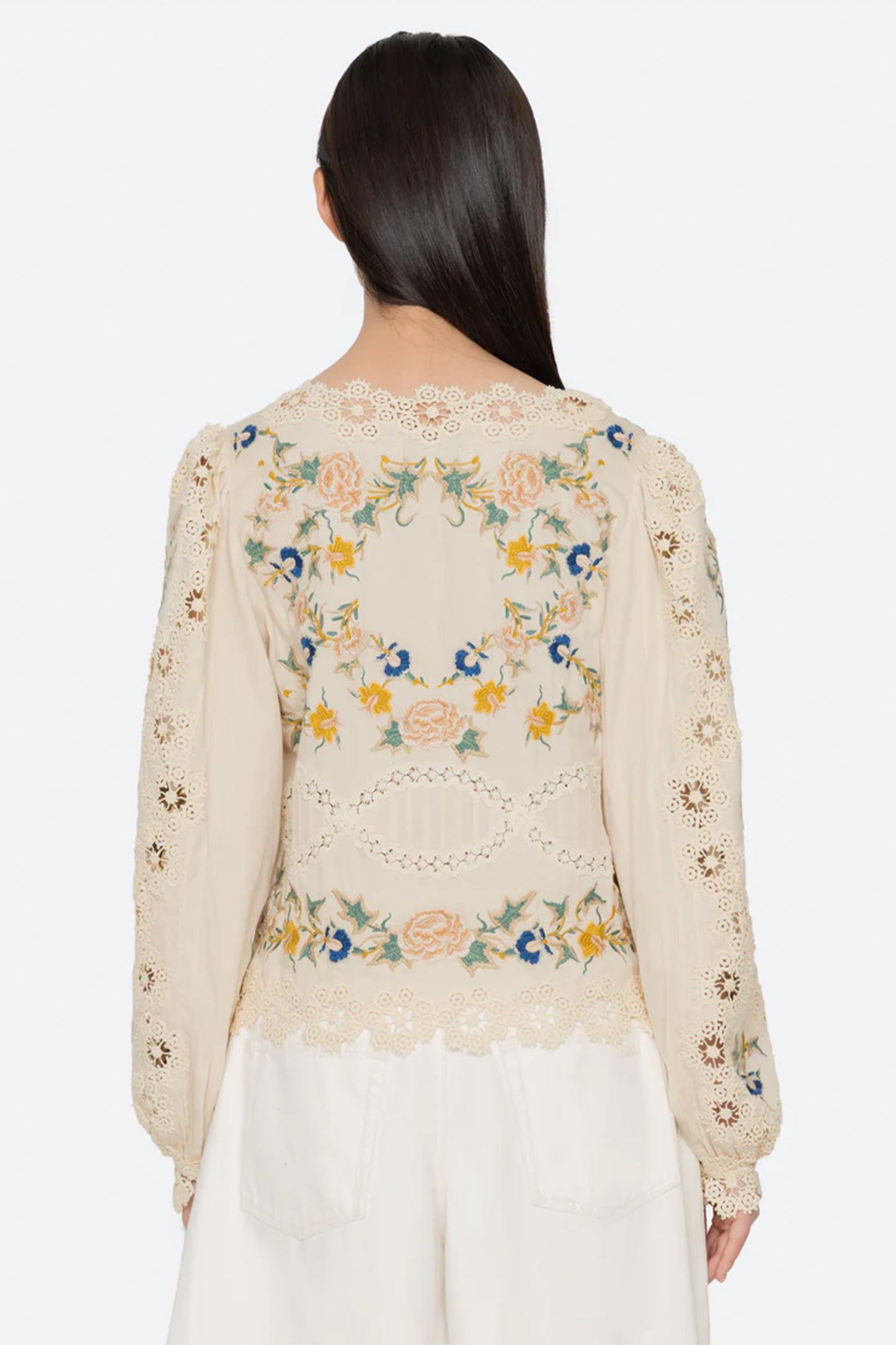 Adonna Emb L/Slv Blouse