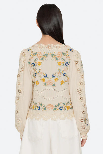 Adonna Emb L/Slv Blouse