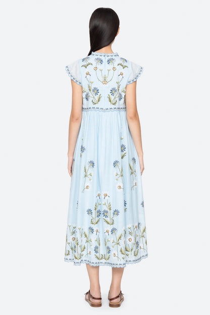 Audra Embroidery Midi Dress