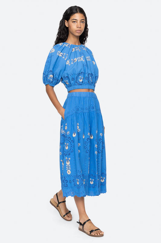 Catharina Emb Midi Skirt