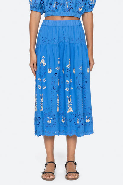 Catharina Emb Midi Skirt