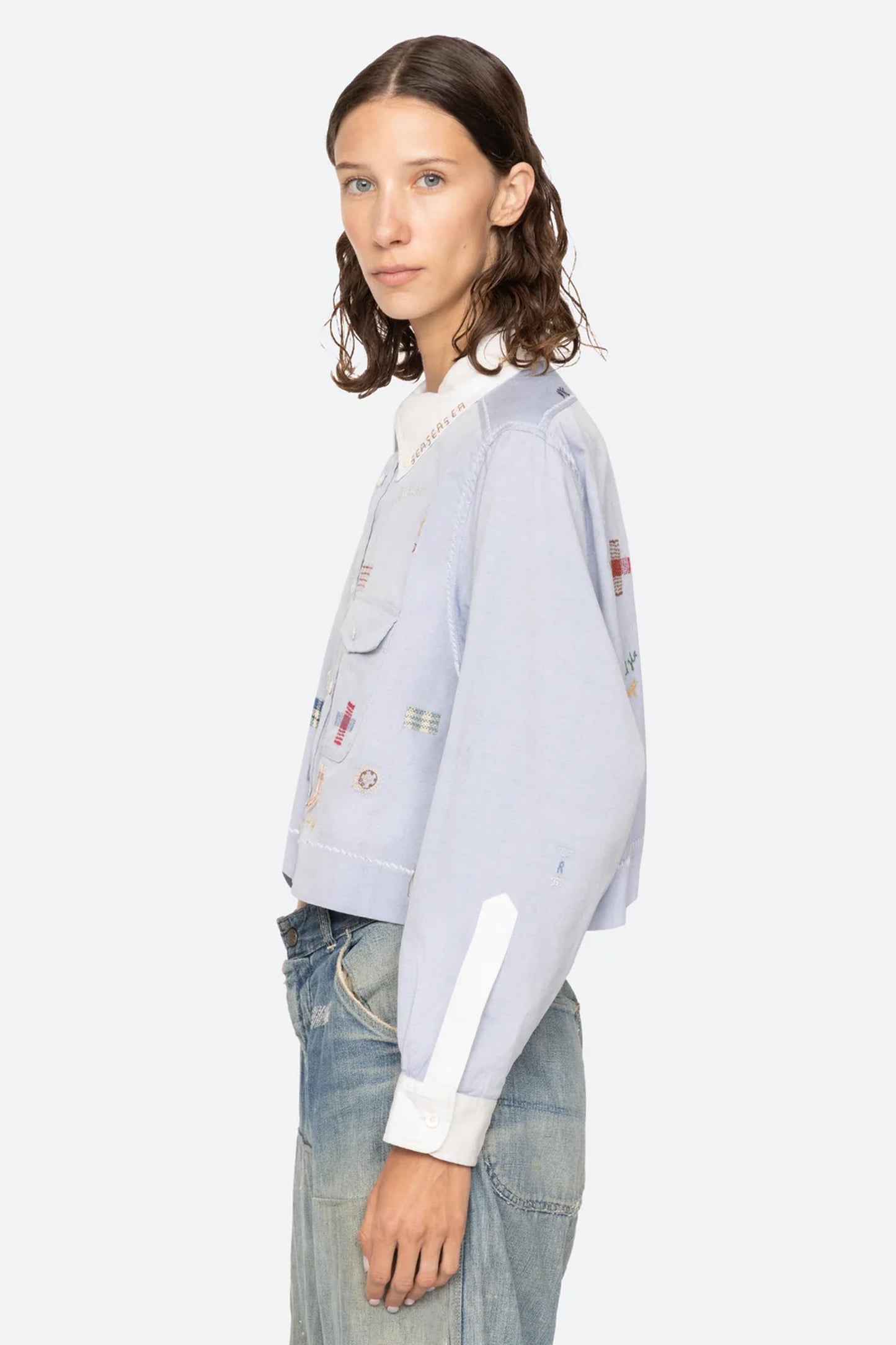 Claira Emb Button Down Shirt