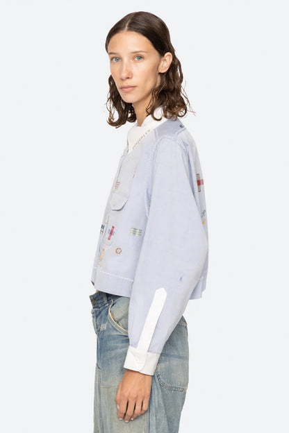 Claira Emb Button Down Shirt